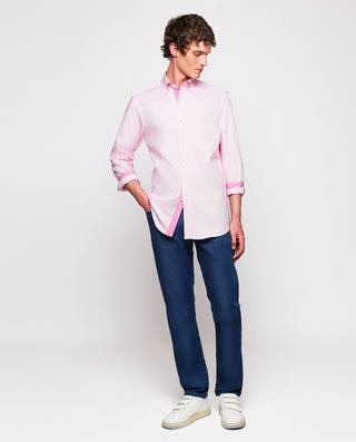 Fuchsia cotton casual shirt