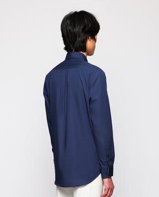 Navy blue cotton casual shirt