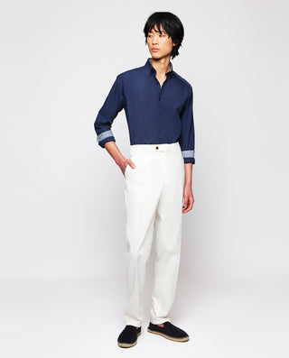 Navy blue cotton casual shirt