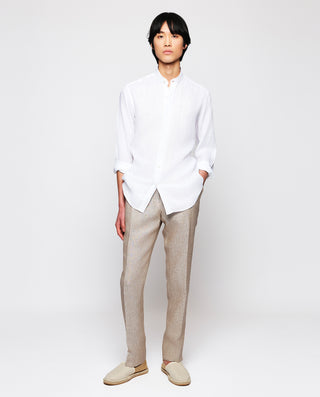 White linen casual shirt