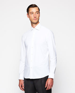Camisa vestir regular fit "performance" blanc by M