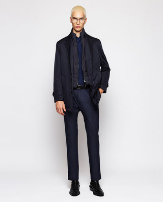 Camisa vestir técnica tailored fit marino