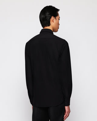 Camisa vestir técnica tailored fit negra