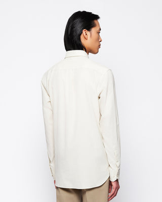 Camisa casual beige de micropana by MIRTO