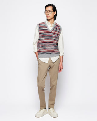 Camisa casual beige de micropana by MIRTO