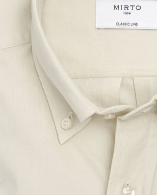 Camisa casual beige de micropana by MIRTO