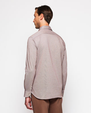 Camisa casual marrón de punto by MIRTO
