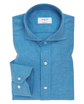 Camisa casual azul de franela by MIRTO