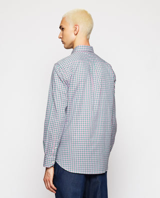 Pink & green plaid casual shirt