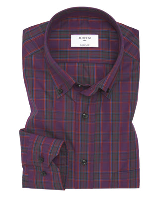 Camisa casual cuadros de algodón by MIRTO