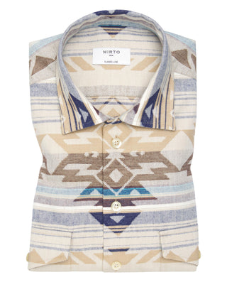 Sobrecamisa motivo étnico de franela by MIRTO