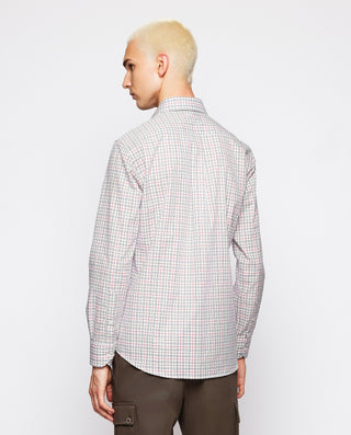 Camisa casual cuadros rojos, verdes y grises by MI