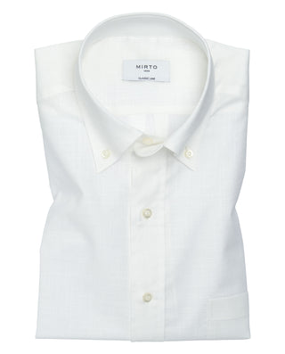 Camisa casual blanca manga corta by MIRTO