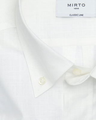 Camisa casual blanca manga corta by MIRTO