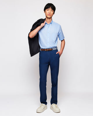 Camisa casual azul manga corta by MIRTO