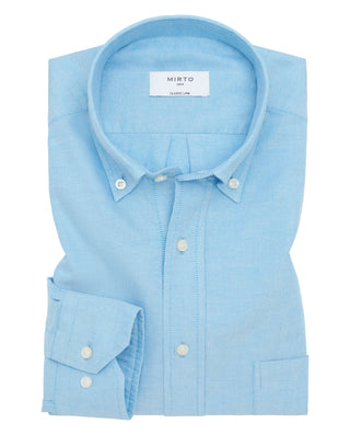 Camisa casual azul prelavada by MIRTO