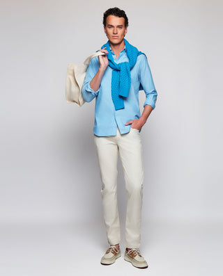 Casual shirt blue pre-washed