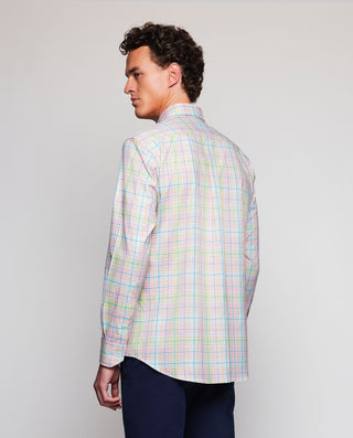 Casual shirt multicolor plaid Oxford cotton