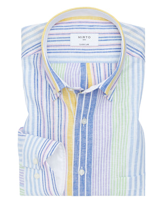 Camisa casual de rayas multicolor en mezcla by MIR