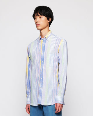 Camisa casual de rayas multicolor en mezcla by MIR