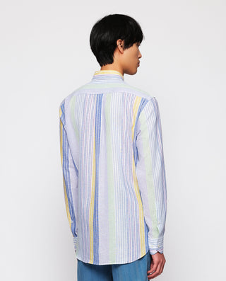 Camisa casual de rayas multicolor en mezcla by MIR