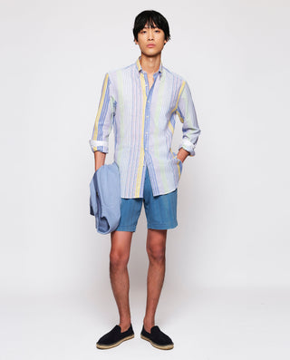 Camisa casual de rayas multicolor en mezcla by MIR