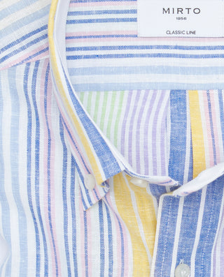 Camisa casual de rayas multicolor en mezcla by MIR