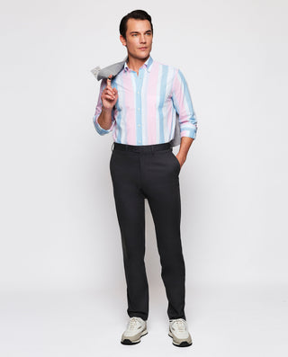 Camisa casual rayas rosa y azul de algodón by MIRT