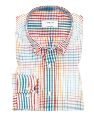 Camisa casual cuadros difuminados de algodón by MI