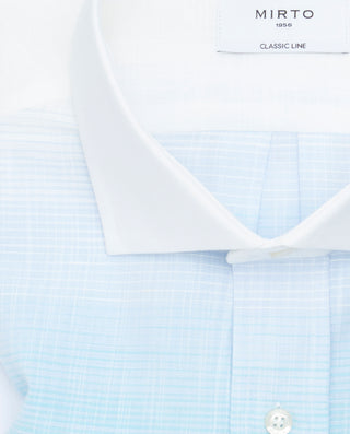 Camisa casual cenefa horizontal azul degradé by MI