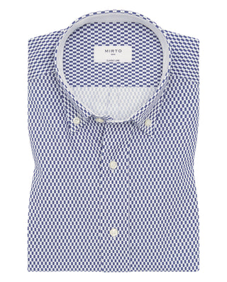 Camisa casual blanca estampado geométrico by MIRTO