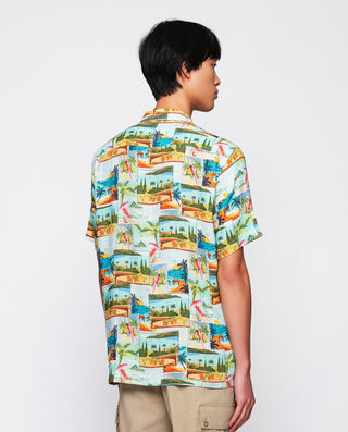 Camisa Hawaiana estampado multicolor de by MIRTO