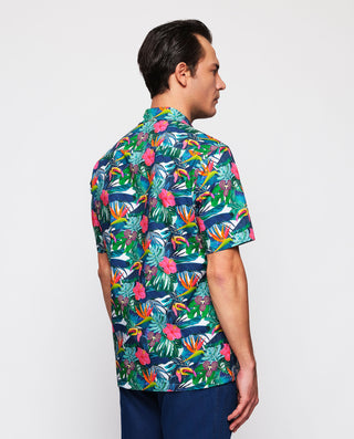 Camisa Hawaiana estampado tropical tonos by MIRTO