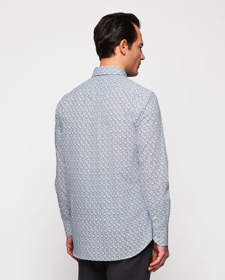 Camisa casual blanca  microestampado floral by MIR