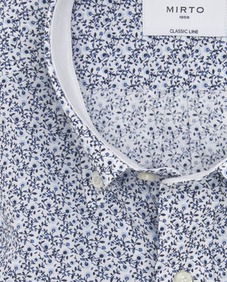 Camisa casual blanca  microestampado floral by MIR