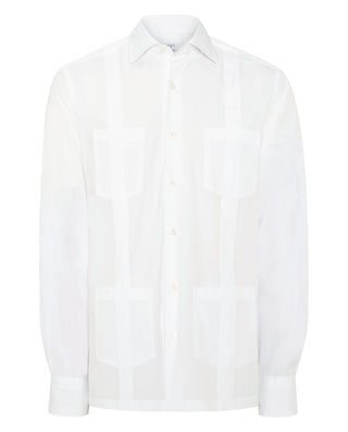 Guayabera aldodón manga larga 4 bolsillos by MIRTO
