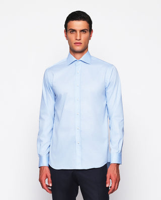 Camisa vestir cuadros azules de algodón by MIRTO | 07498_0050_2