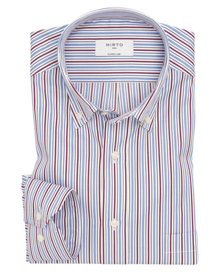 Camisa casual blanca rayas multicolor by MIRTO | 07529_0050_1