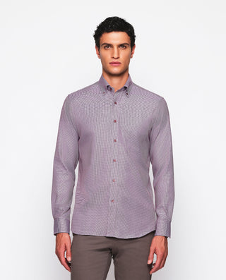 Camisa casual estructura pata de gallo granat by M | 07602_0054_2