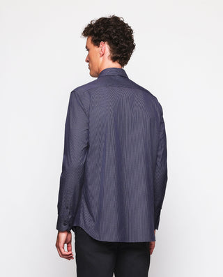 Camisa casual microcuadros azul oscuro de alg by M | 07647_0050_3