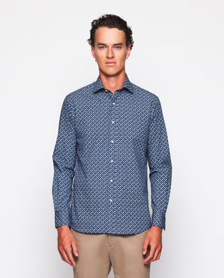 Camisa casual estampado floral en tonos azule by M | 07672_0050_2