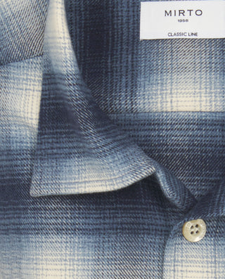 Sobrecamisa de cuadros difuminados azules de by MI | 07696_0050_5