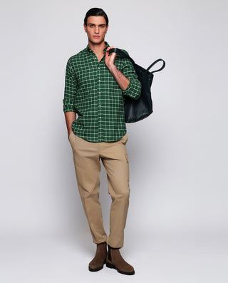 Camisa casual cuadros manga larga by MIRTO | 07707_0050_4