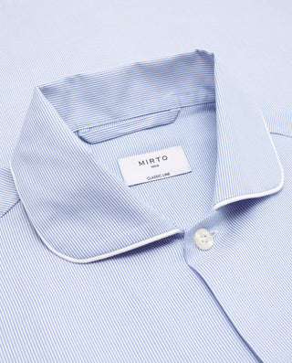 Pijama largo de algodón rayas azules by MIRTO