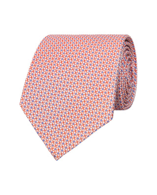 Corbata jacquard de seda natural fucsia by MIRTO
