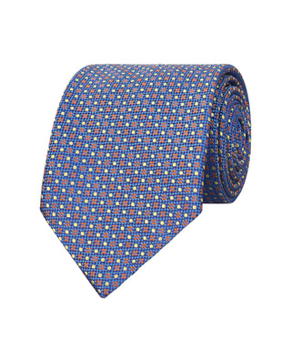 Corbata jacquard de seda natural azul by MIRTO