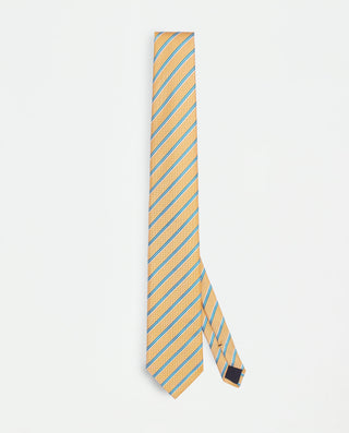 Corbata jacquard de seda natural naranja by MIRTO