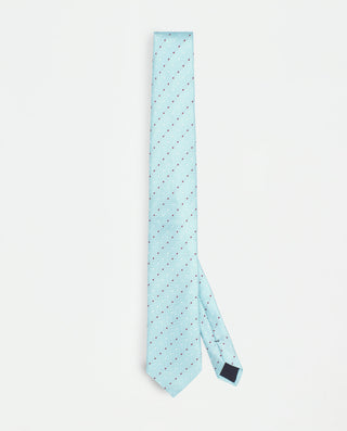 Corbata jacquard de seda natural turquesa by MIRTO