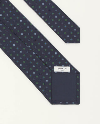 Corbata twill estampado seda natural marino by MIR | 81435_0003_2