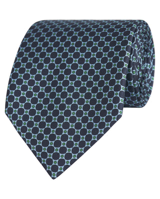 Corbata twill estampado seda natural marino by MIR | 81435_0004_1